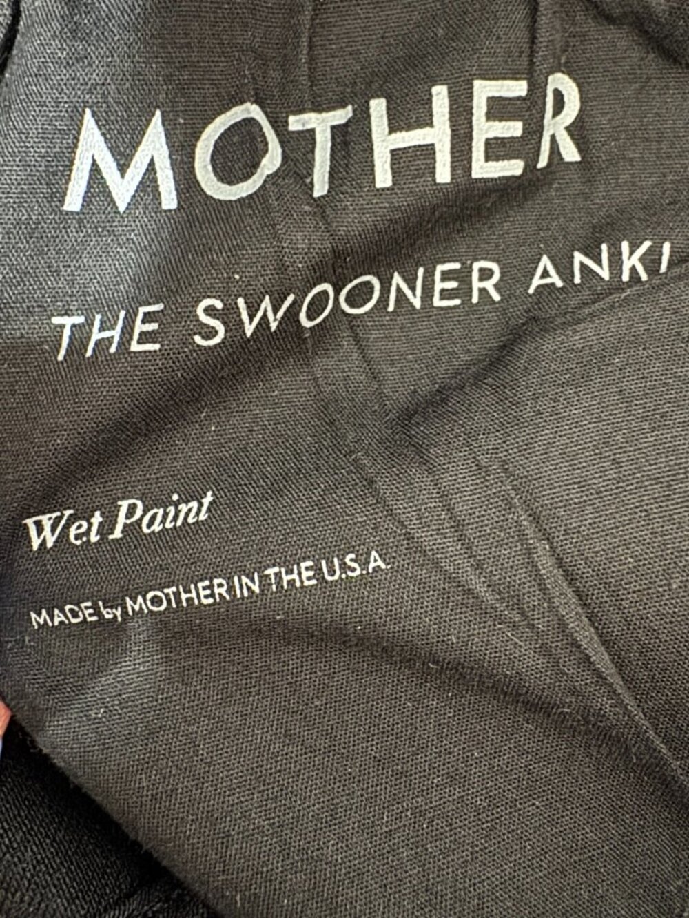 MOTHER The Swooner Ankle Black Coated High Waist Jeans in Wet Paint - Picture 5 of 15